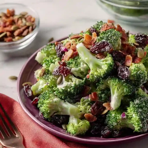 broccoli salad made with frozen broccoli