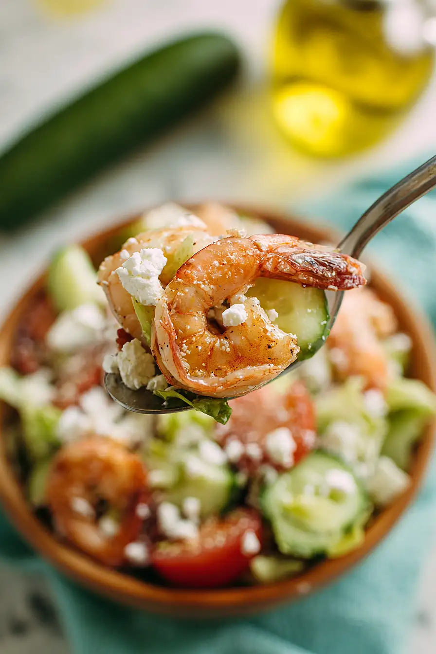 grilled shrimp greek salad