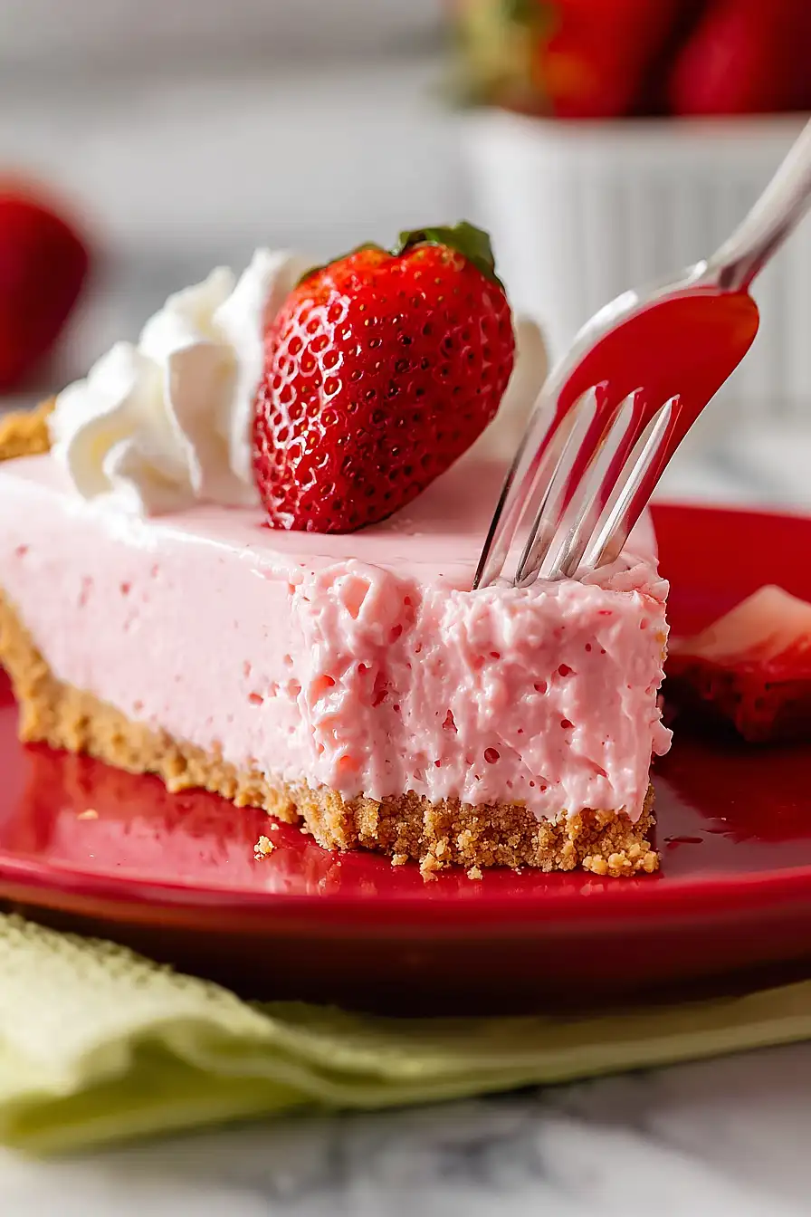 strawberry cheesecake jello pie