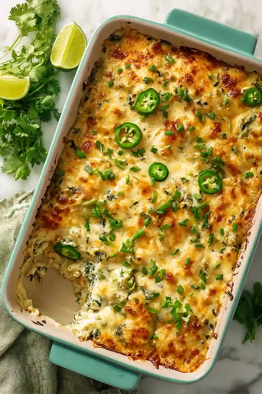 jalapeño chicken spinach casserole