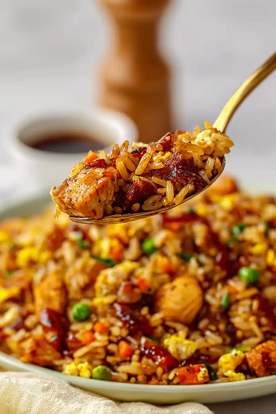 bbq chicken fried rice