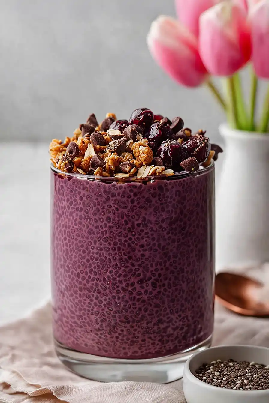 cherry chia pudding