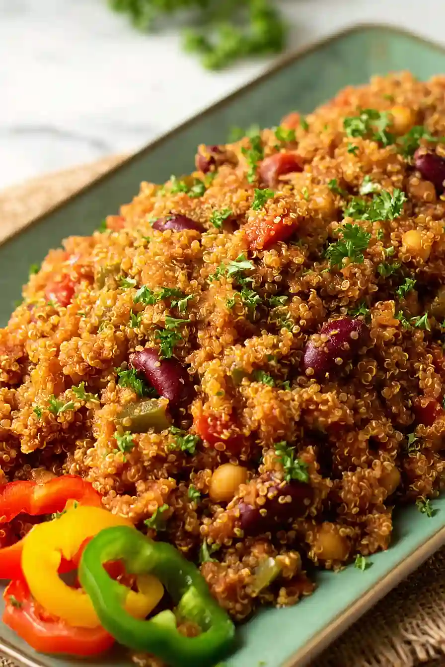 vegan jambalaya with quinoa