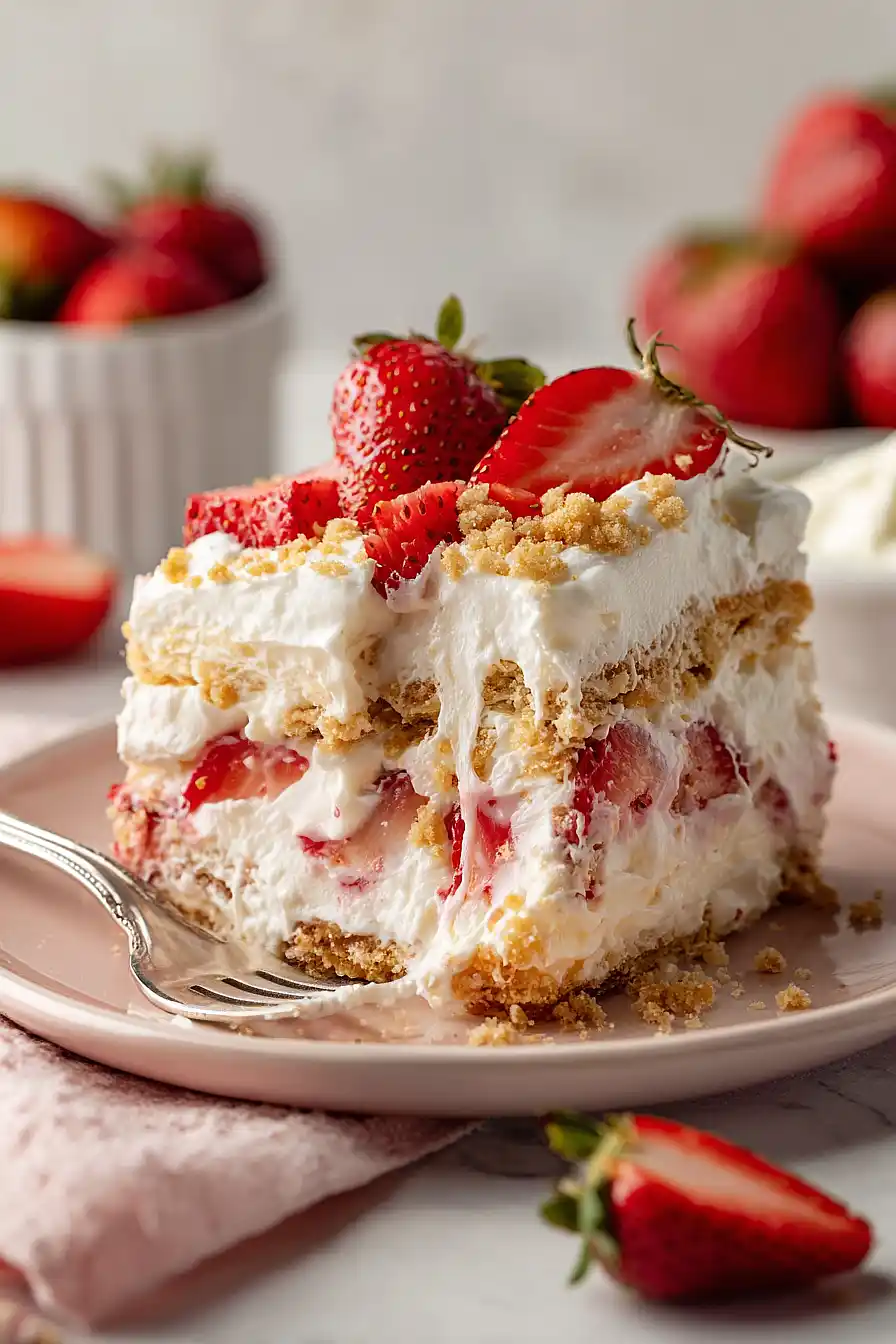 strawberry cheesecake lasagna
