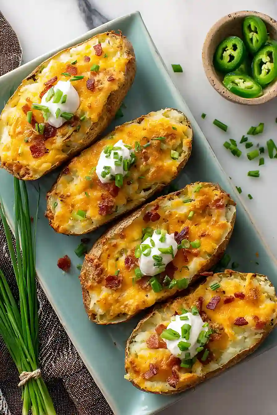 jalapeño popper twice baked potatoes