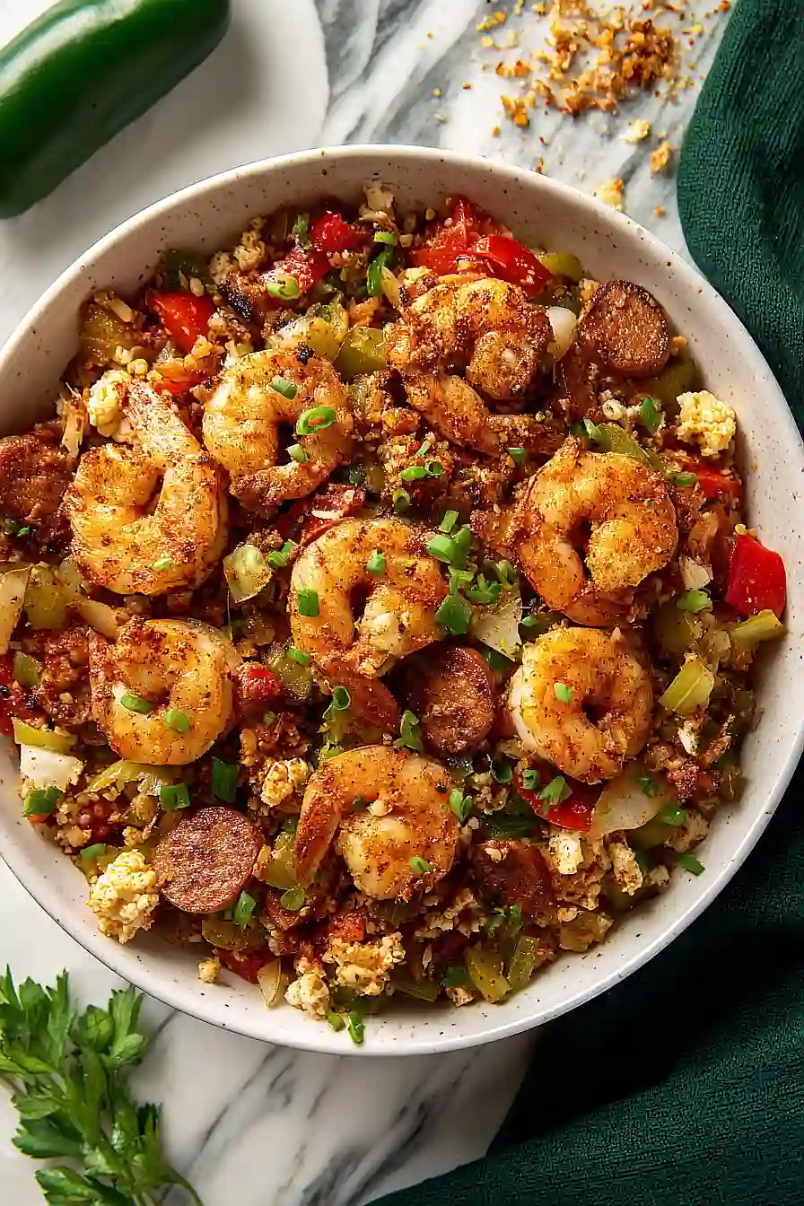 keto sheet pan jambalaya