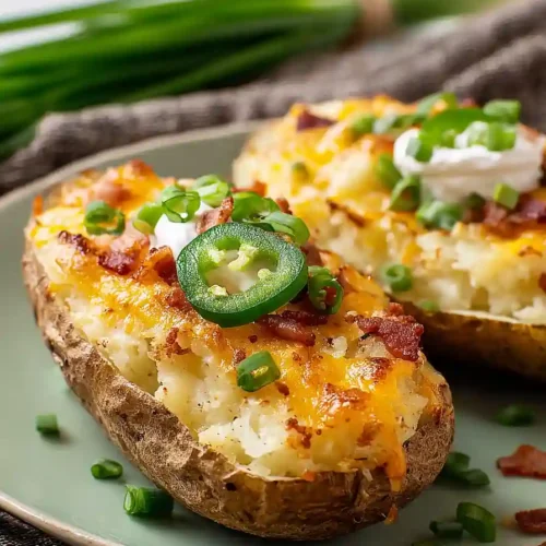 jalapeño popper twice baked potatoes