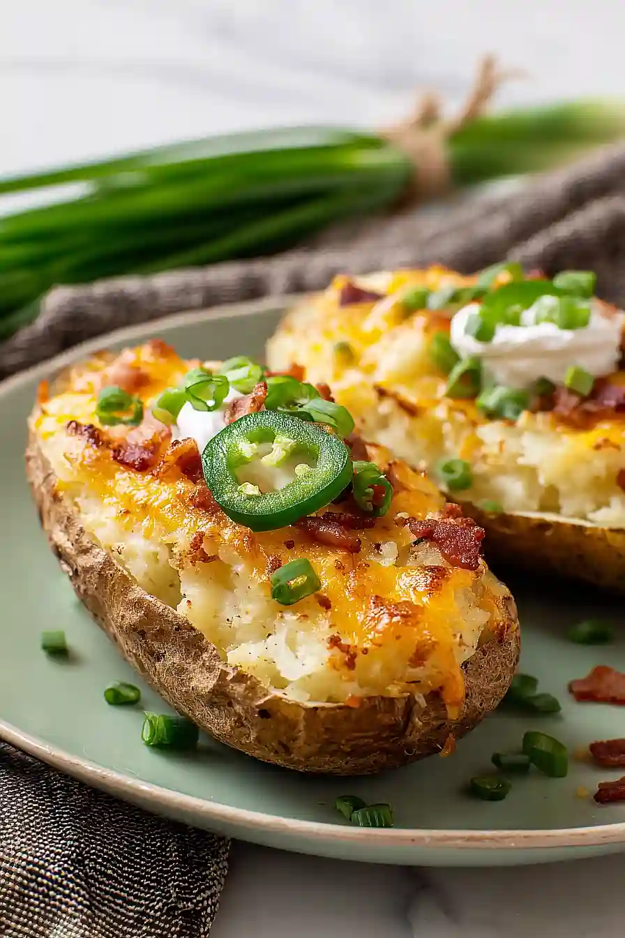 jalapeño popper twice baked potatoes