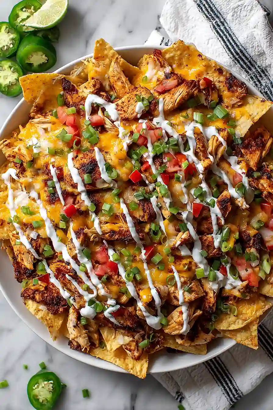 blackened chicken nachos