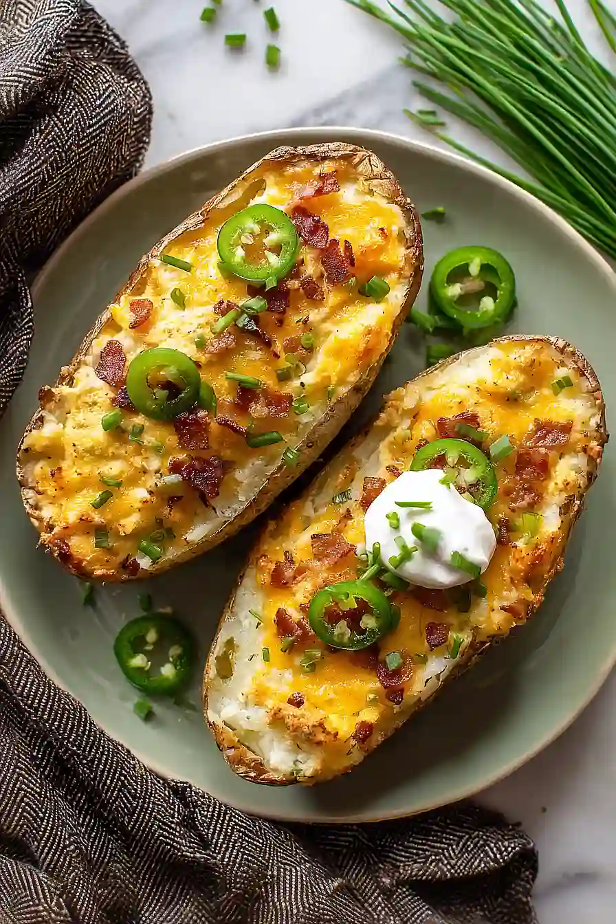 jalapeño popper twice baked potatoes