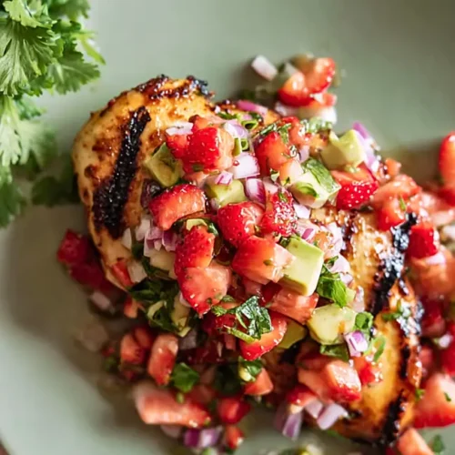 cilantro lime chicken with strawberry salsa