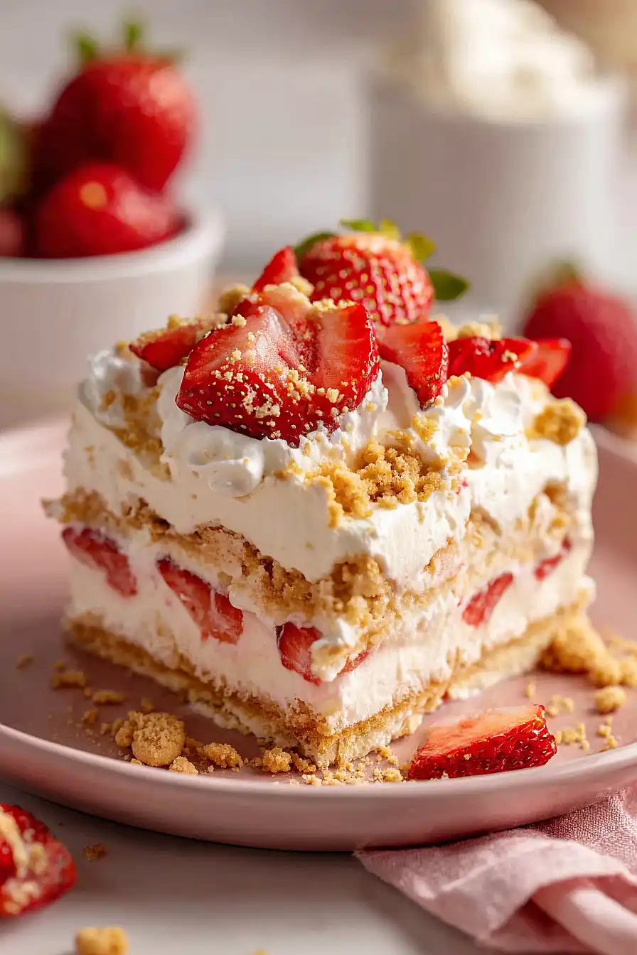 strawberry cheesecake lasagna