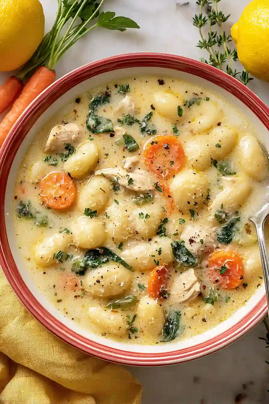 lemon chicken gnocchi soup