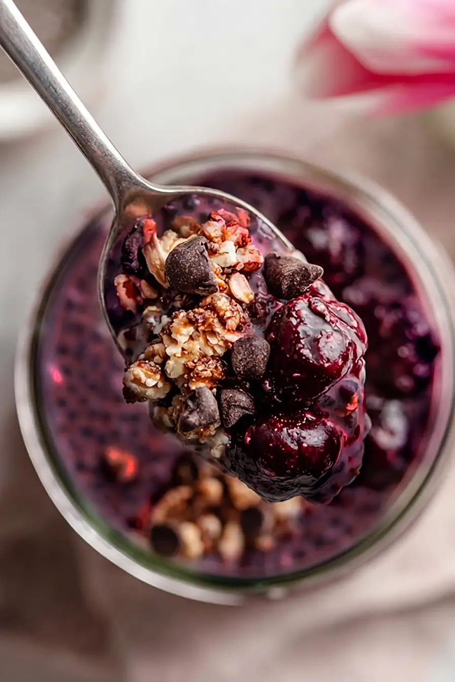 cherry chia pudding
