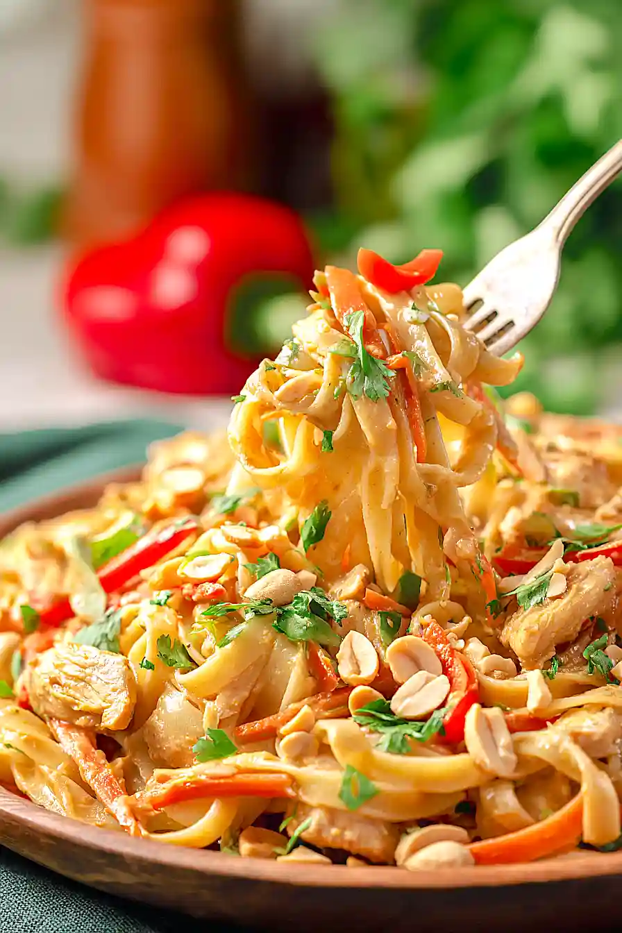 thai chicken fettuccine