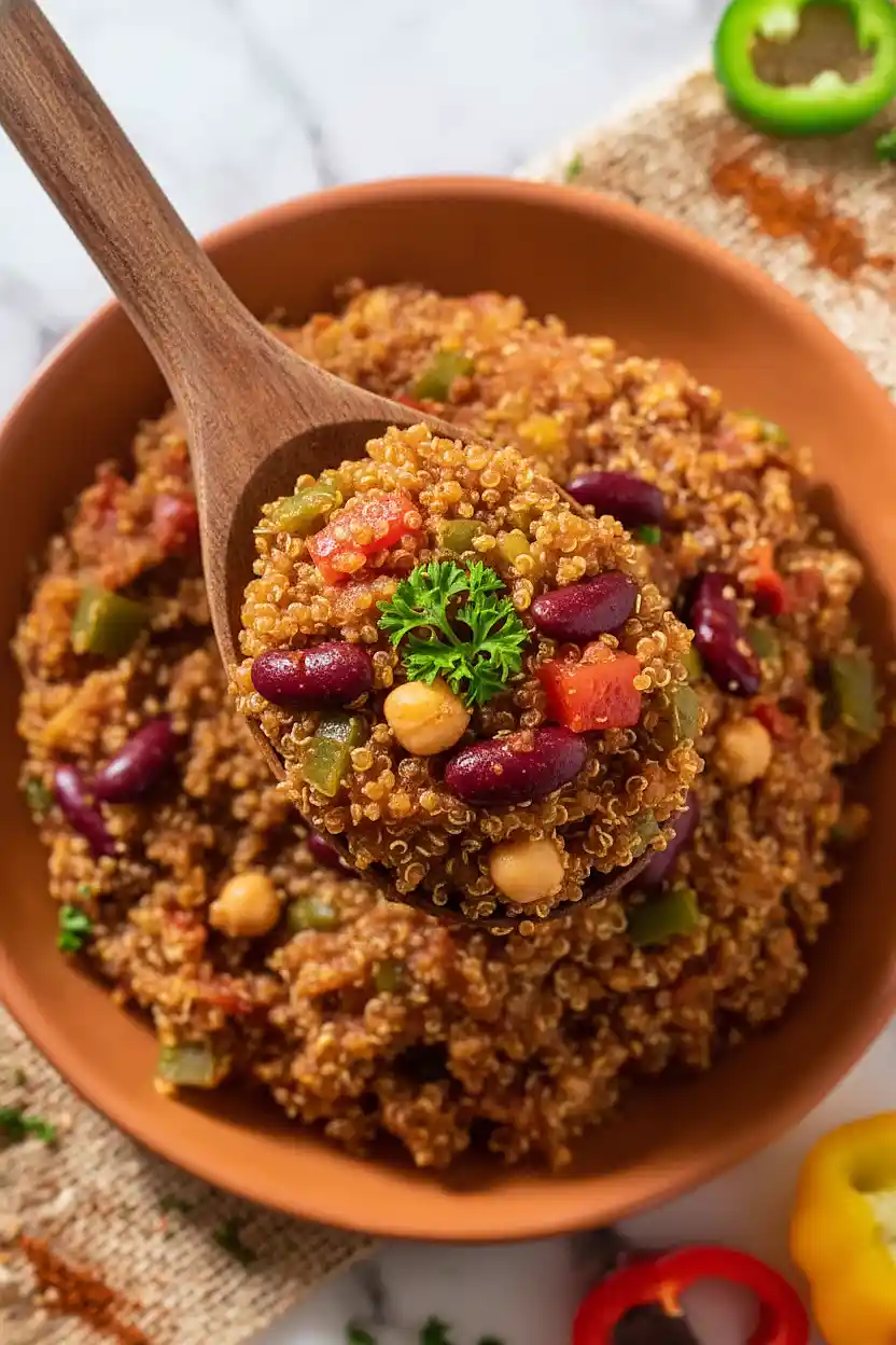 vegan jambalaya with quinoa