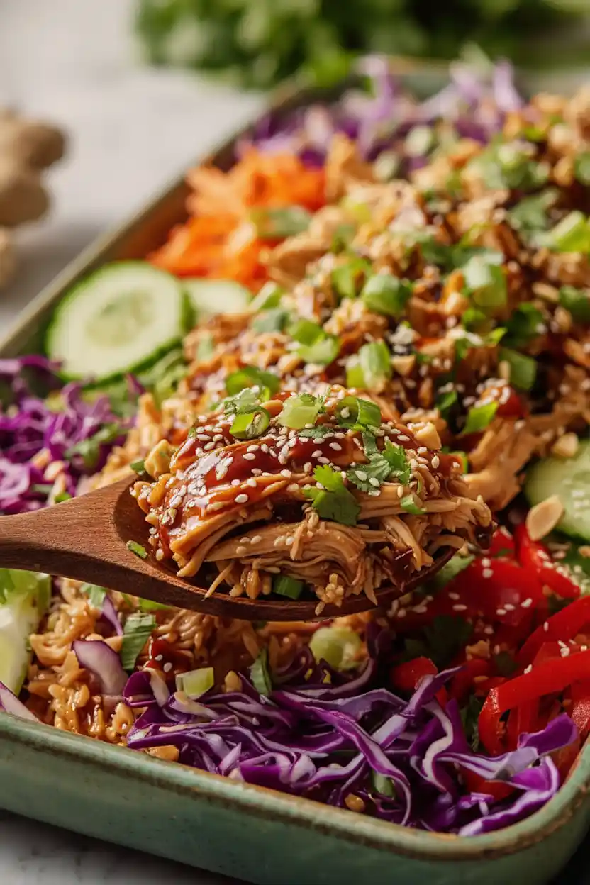 teriyaki chicken crispy rice salad