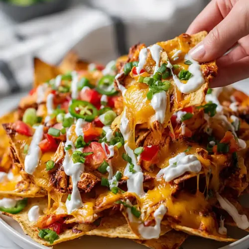 blackened chicken nachos