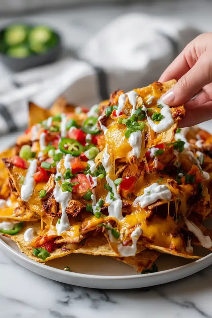 blackened chicken nachos