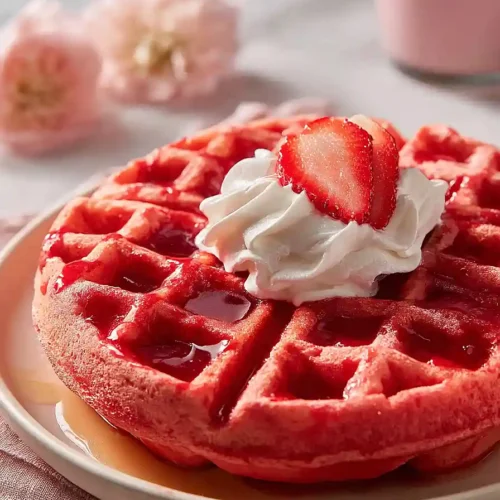 strawberry waffles