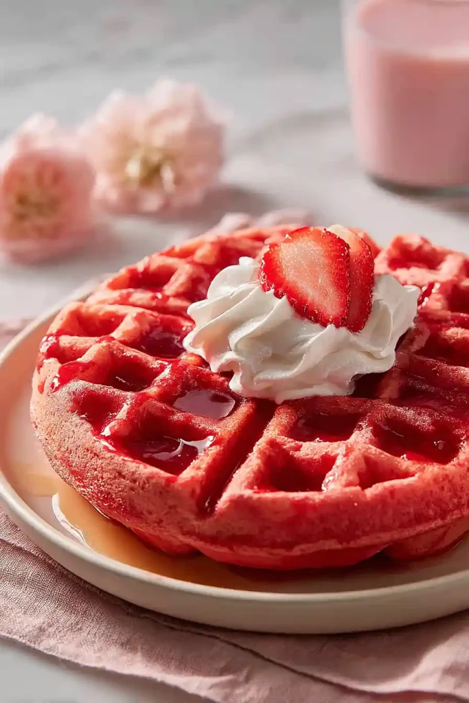 strawberry waffles