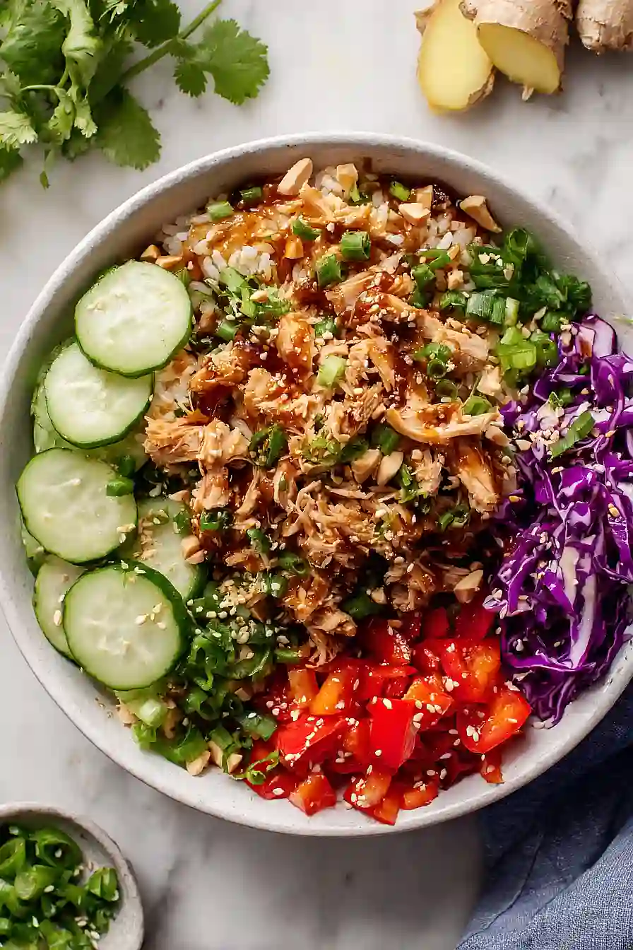 teriyaki chicken crispy rice salad