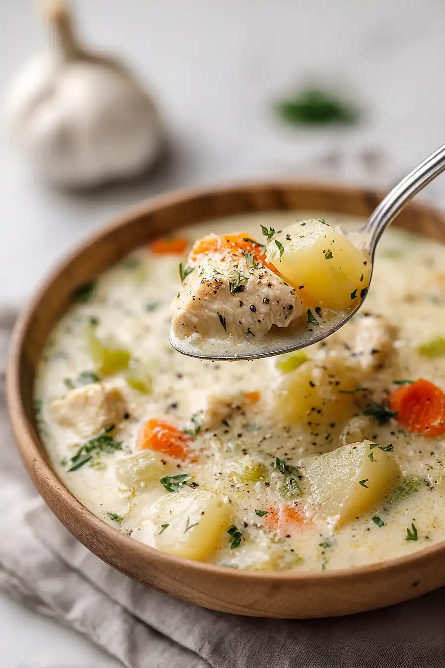 garlic parmesan chicken soup
