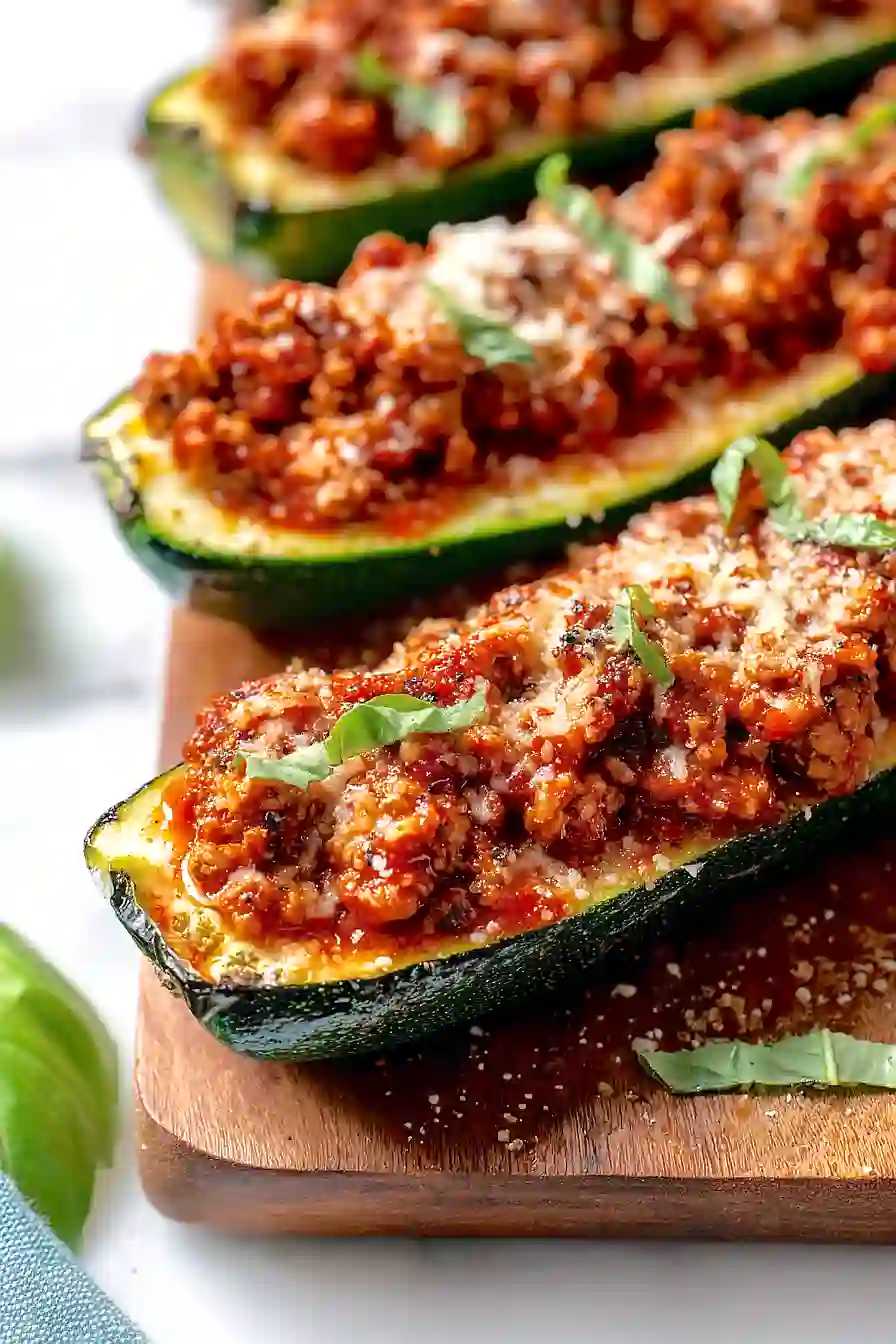ground turkey zucchini boats