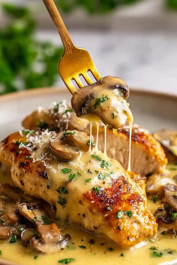 honey mustard chicken with mushrooms