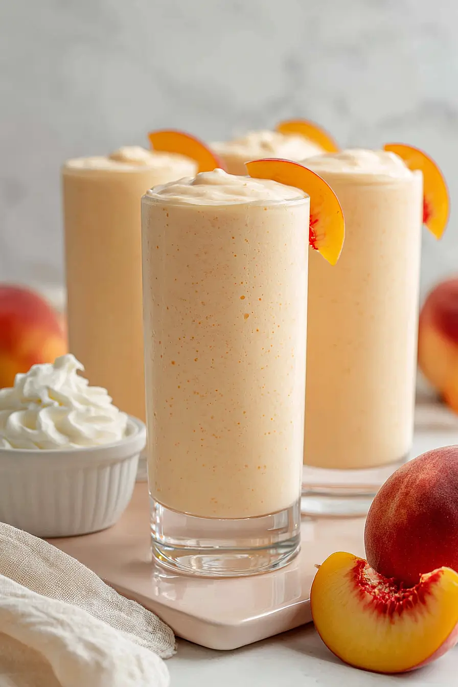peach milkshake
