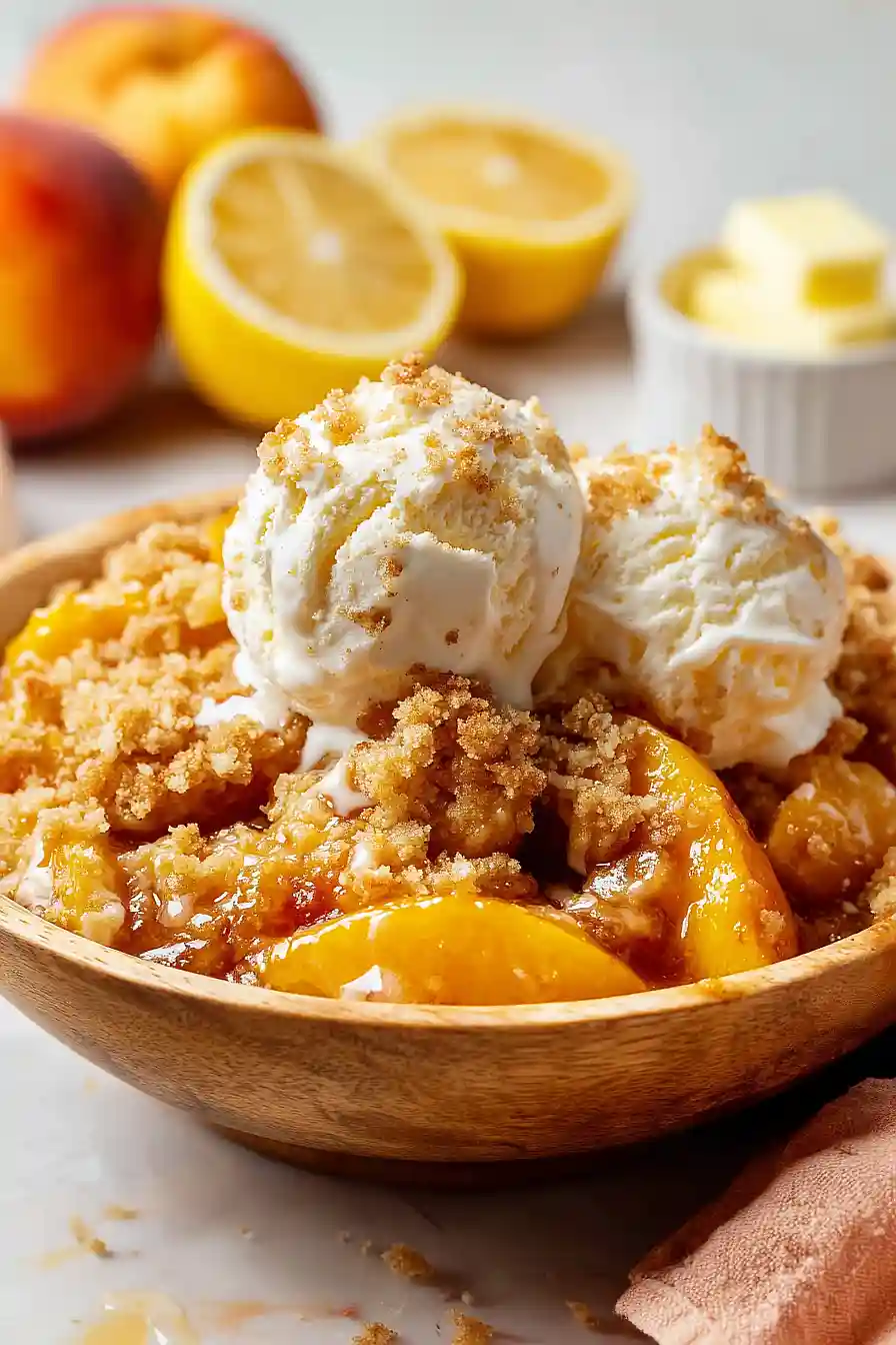 cast iron skillet peach cobbler