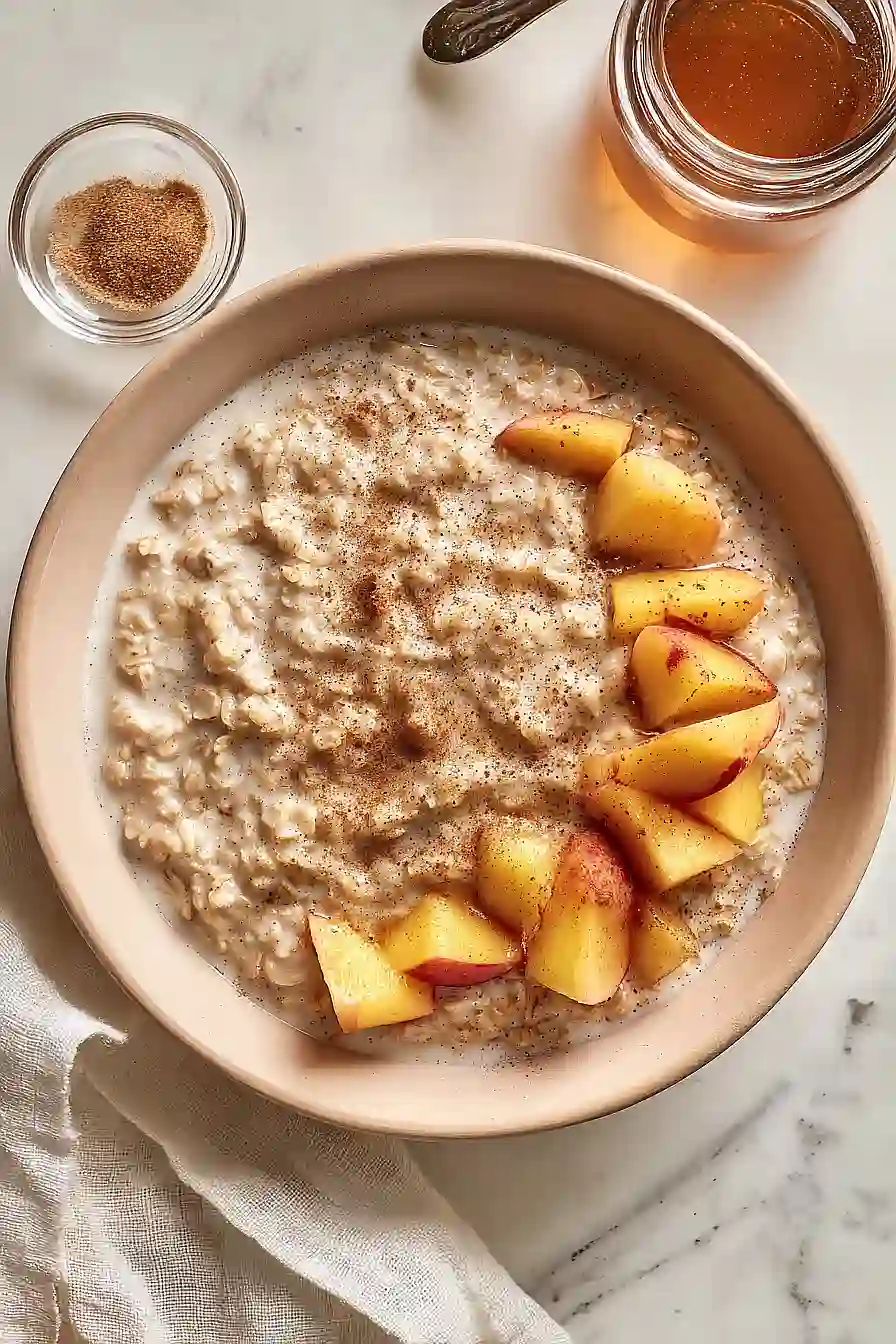 peach oatmeal