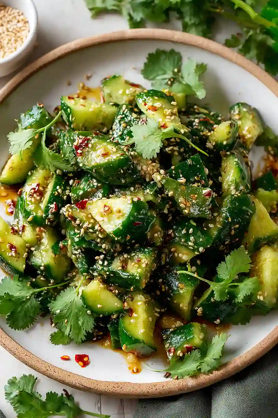 Smashed Cucumber Salad