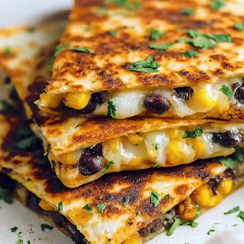 black bean and corn quesadillas
