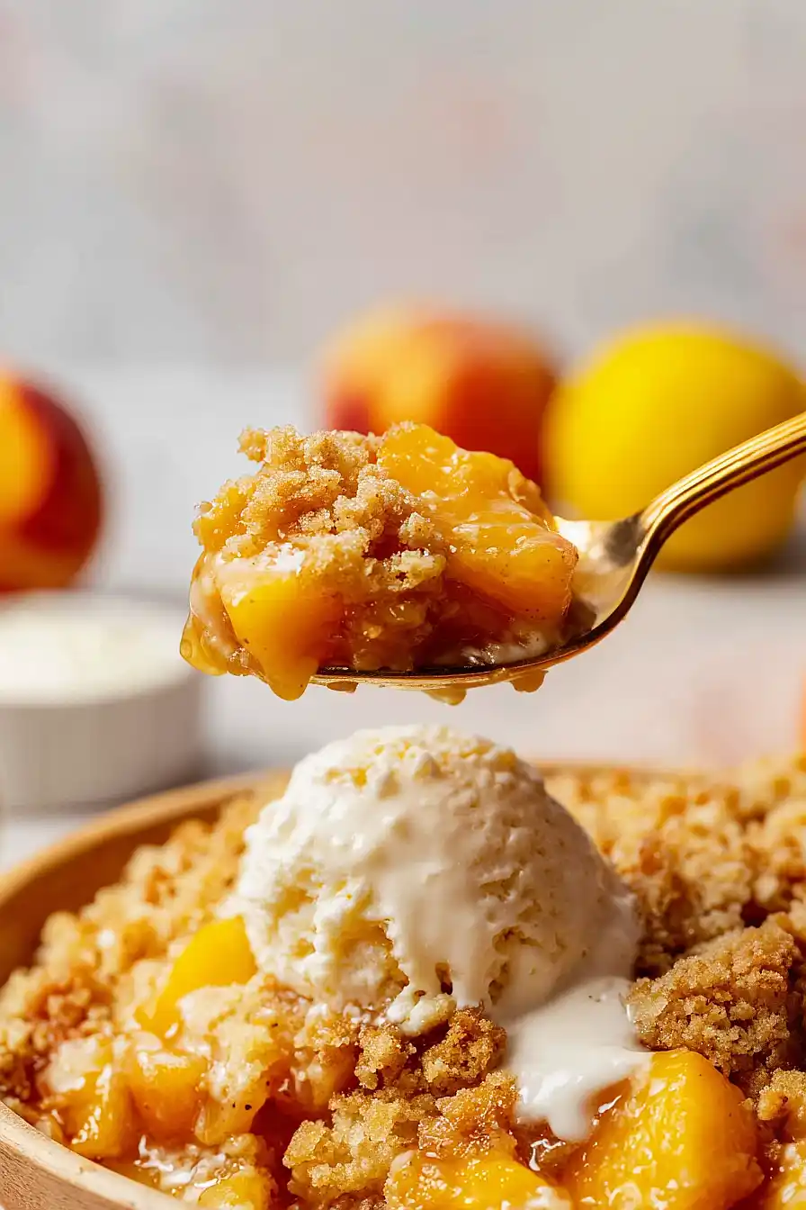 cast iron skillet peach cobbler