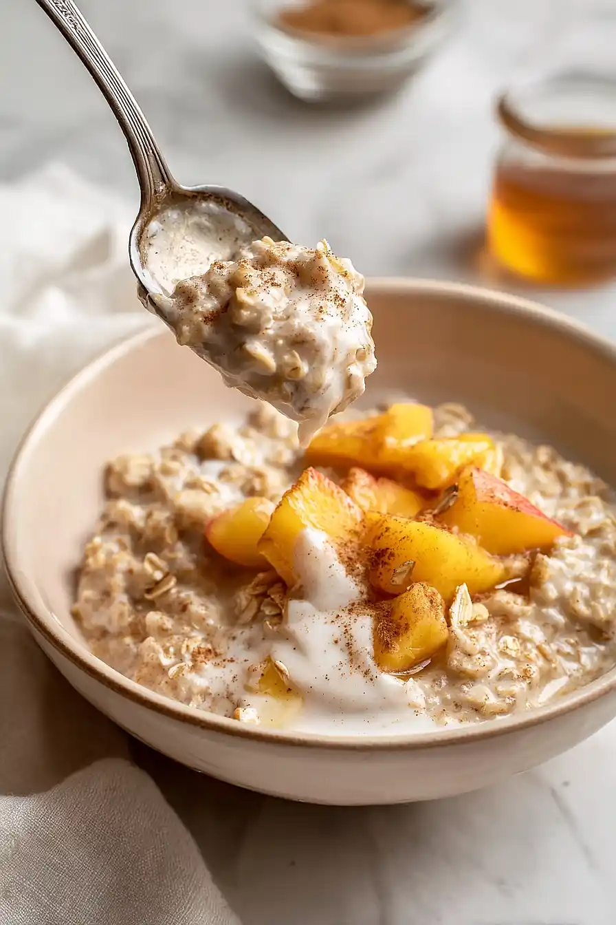 peach oatmeal