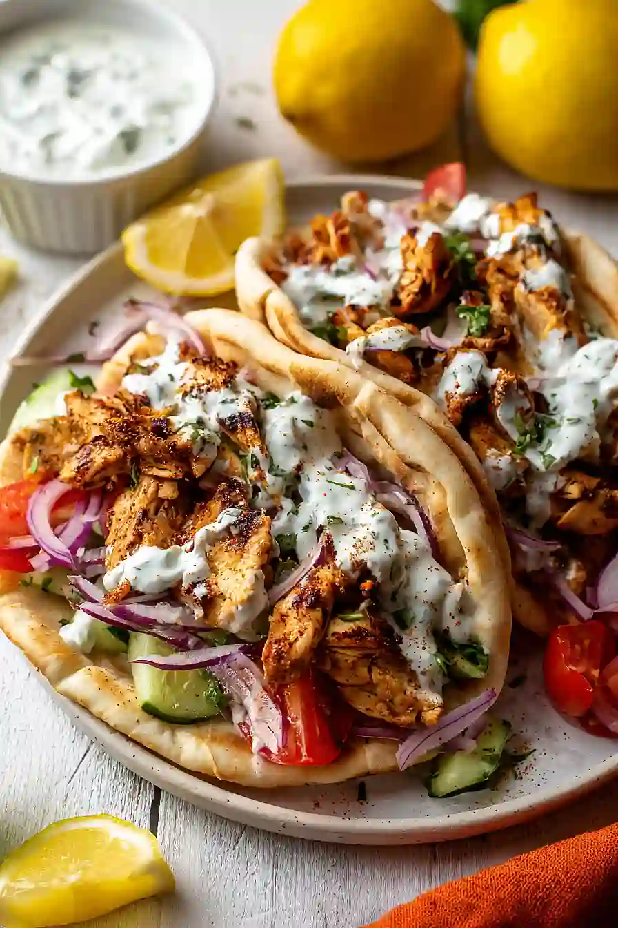 Greek Chicken Gyros