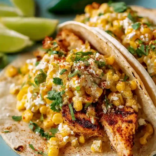 Street Corn Chicken Tacos