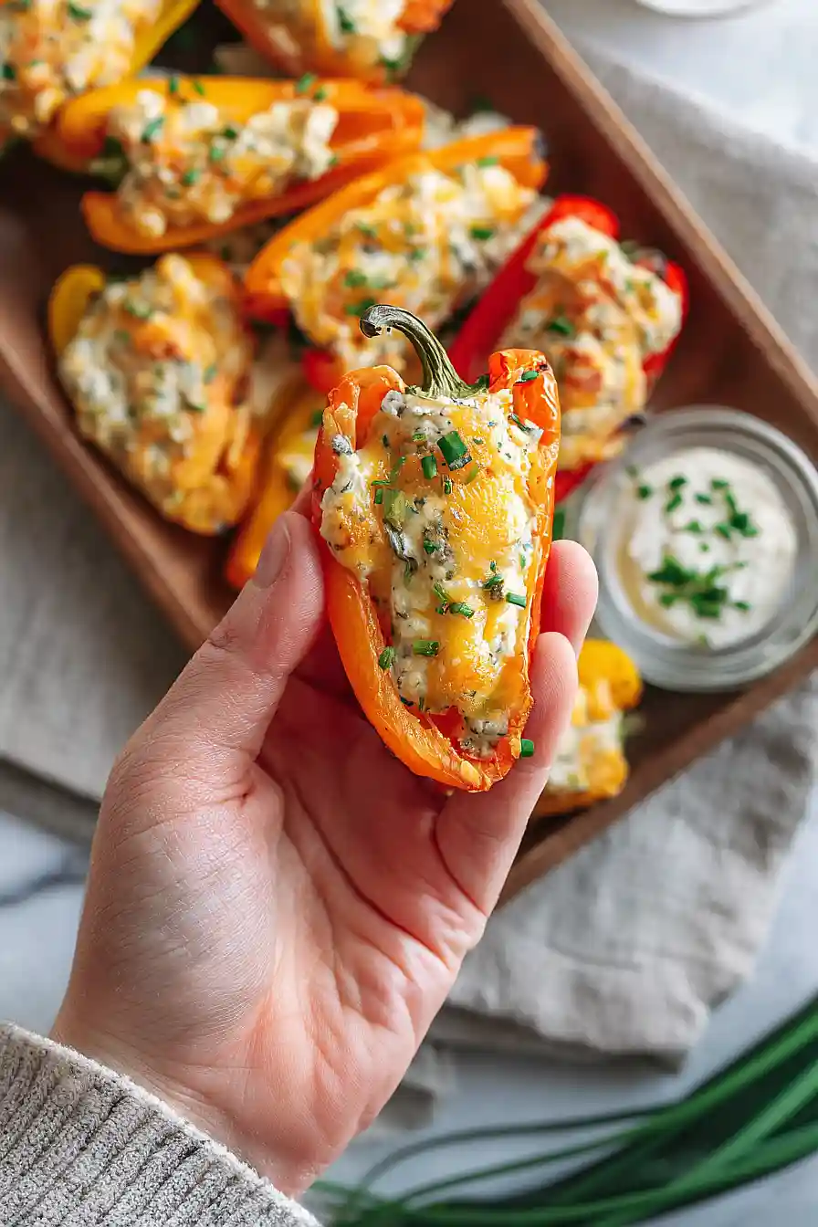 cream cheese stuffed mini peppers