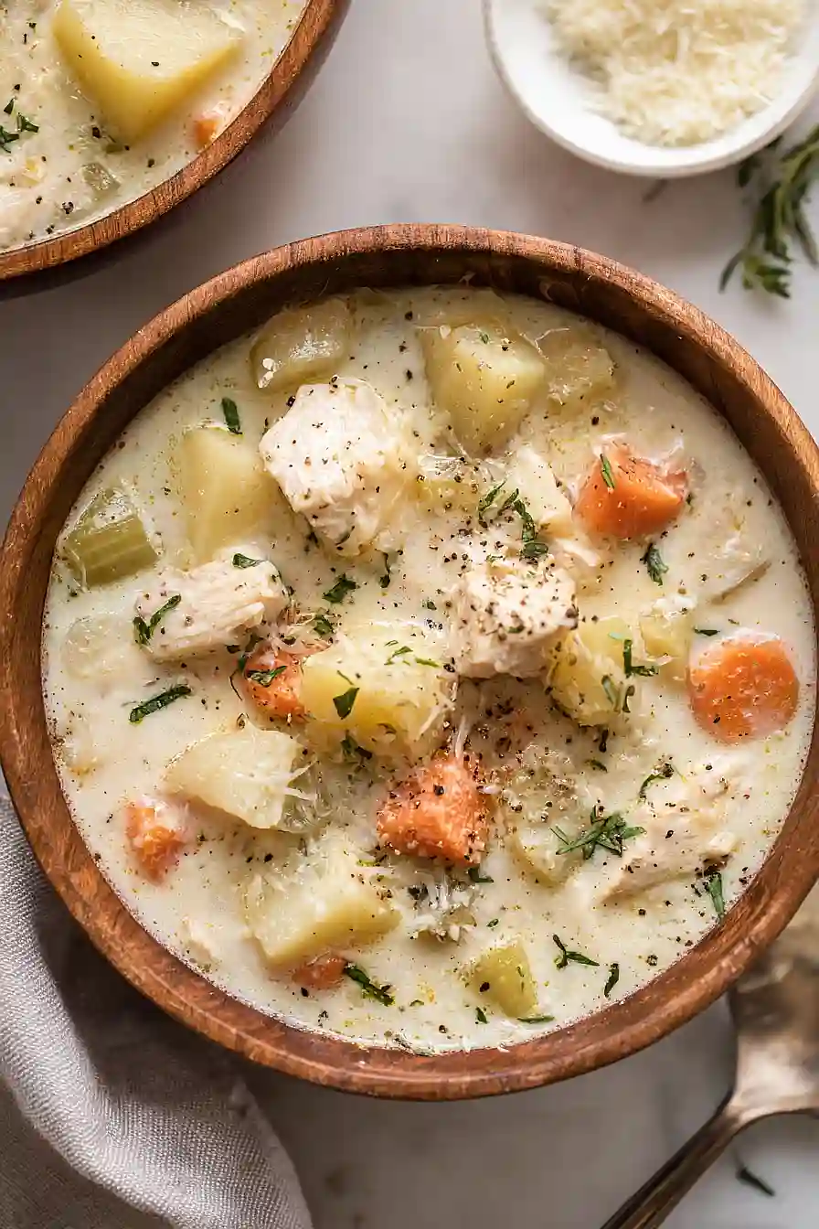 garlic parmesan chicken soup