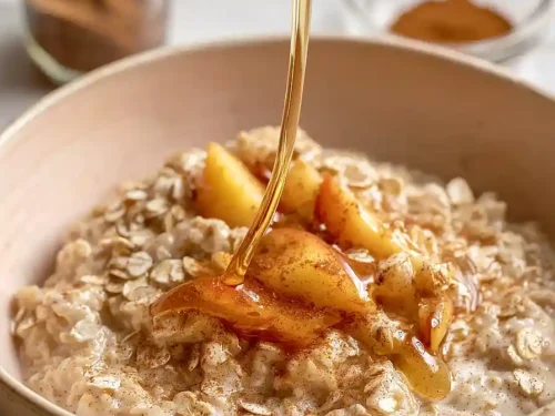 peach oatmeal
