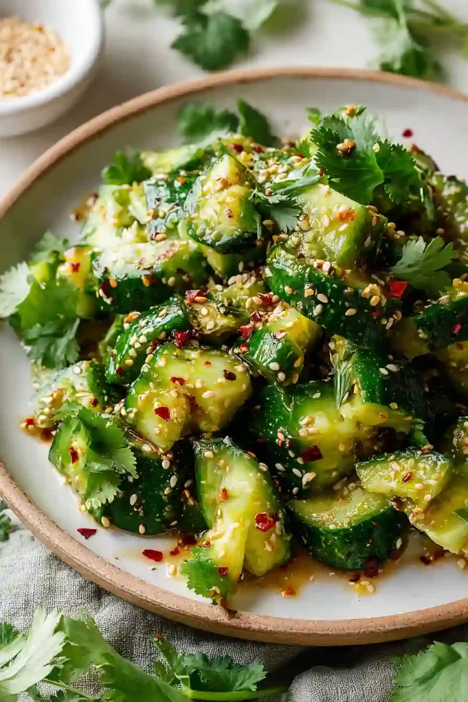 Smashed Cucumber Salad