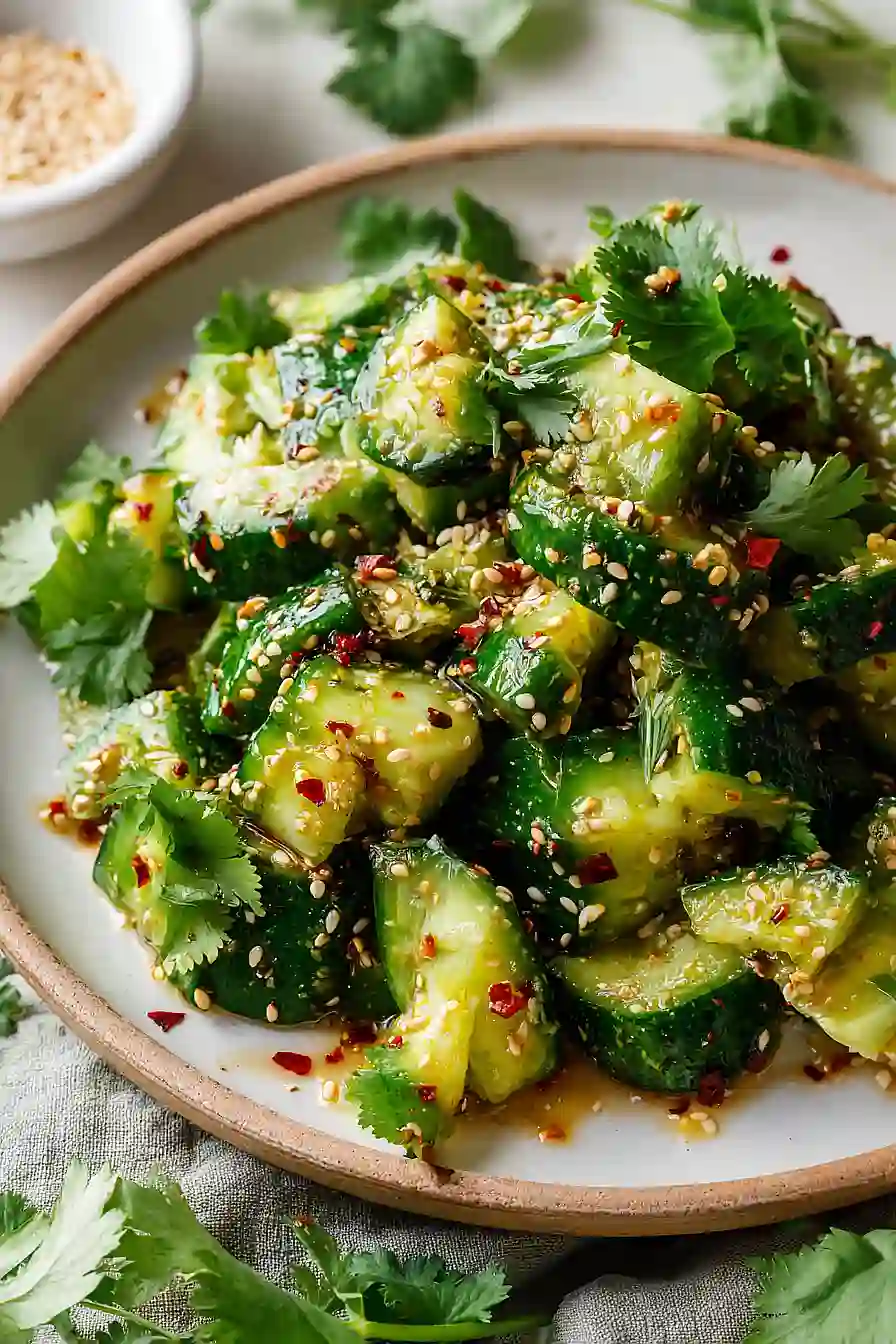 Smashed Cucumber Salad